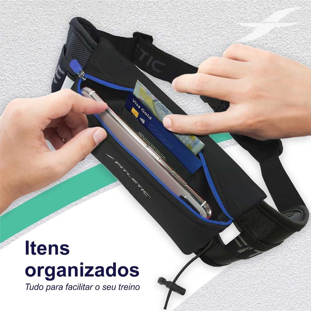 Imagem 4 do produto Pochete para Corrida Fitletic com Porta Gel e Bolso Extra Ultimate II