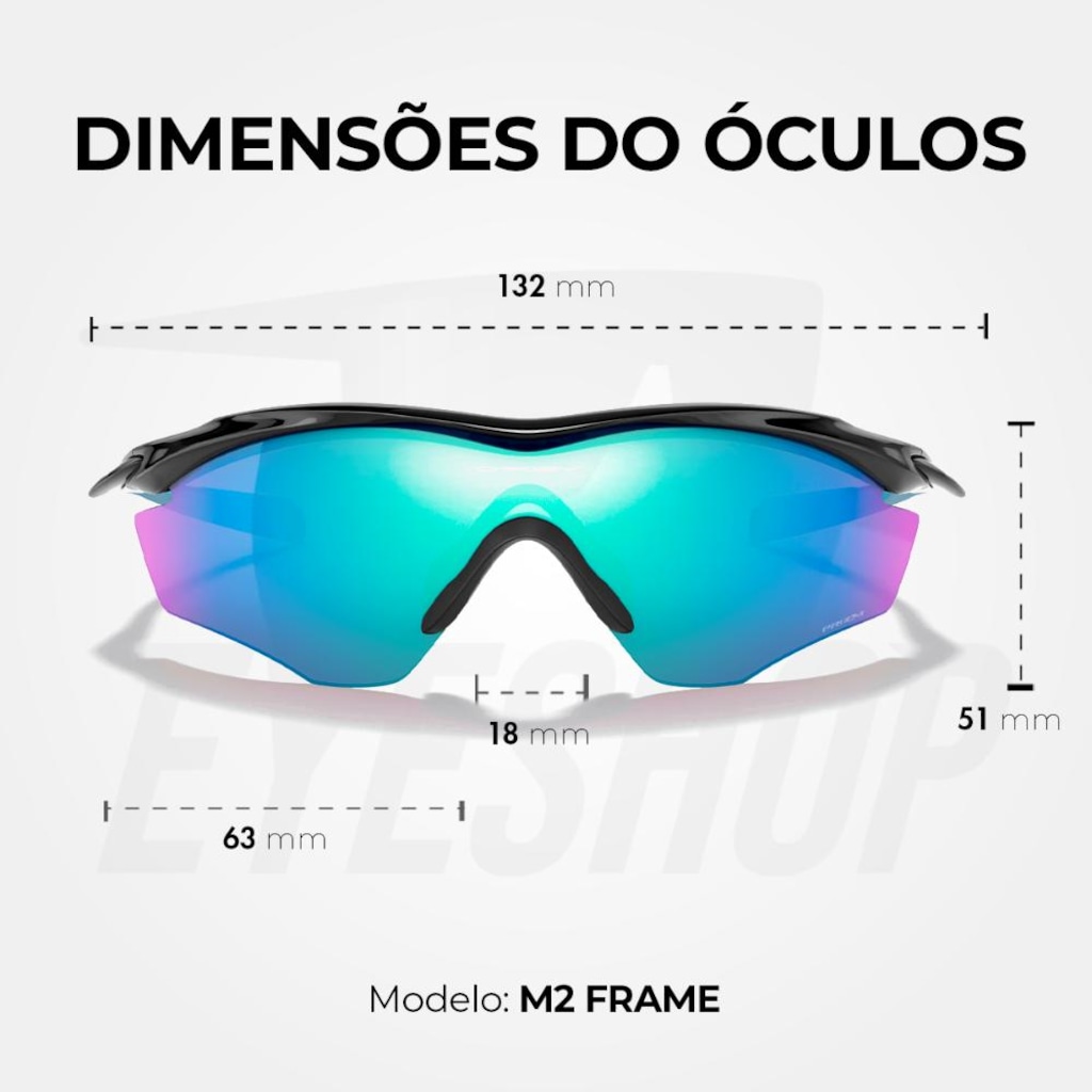 Imagem 5 do produto Óculos Oakley M2 Frame XL Polisehd Black Prizm Sapphire - Unissex