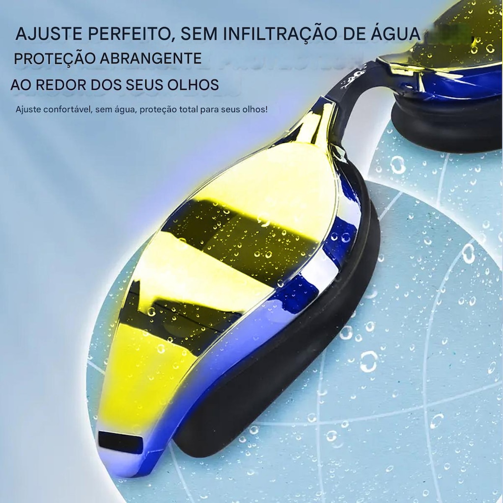 Imagem 5 do produto Óculos de Natação Gold Sports Snake Performance 6.0 Lentes Espelhadas High Definition - Adulto