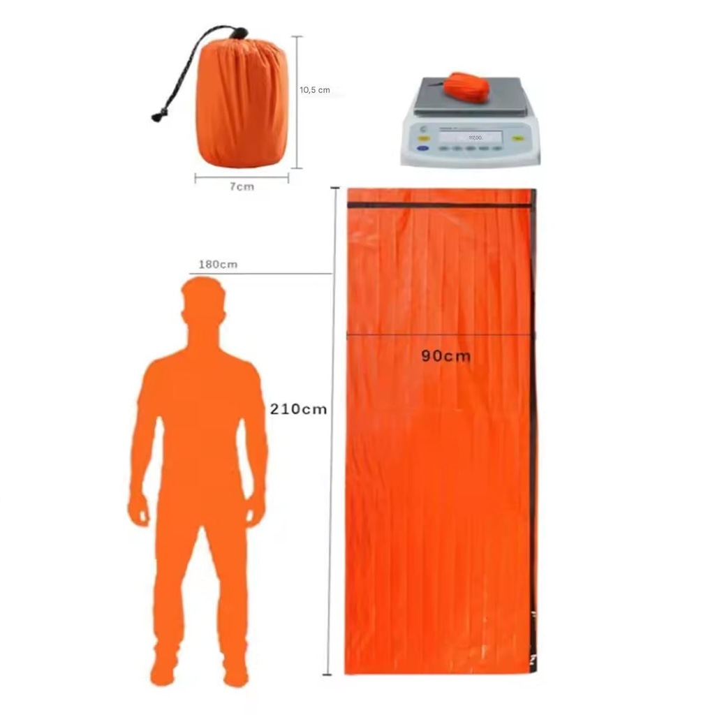 Imagem 2 do produto Saco de Dormir Gold Sports Portátil à Prova D'água Sobrevivência com Apito