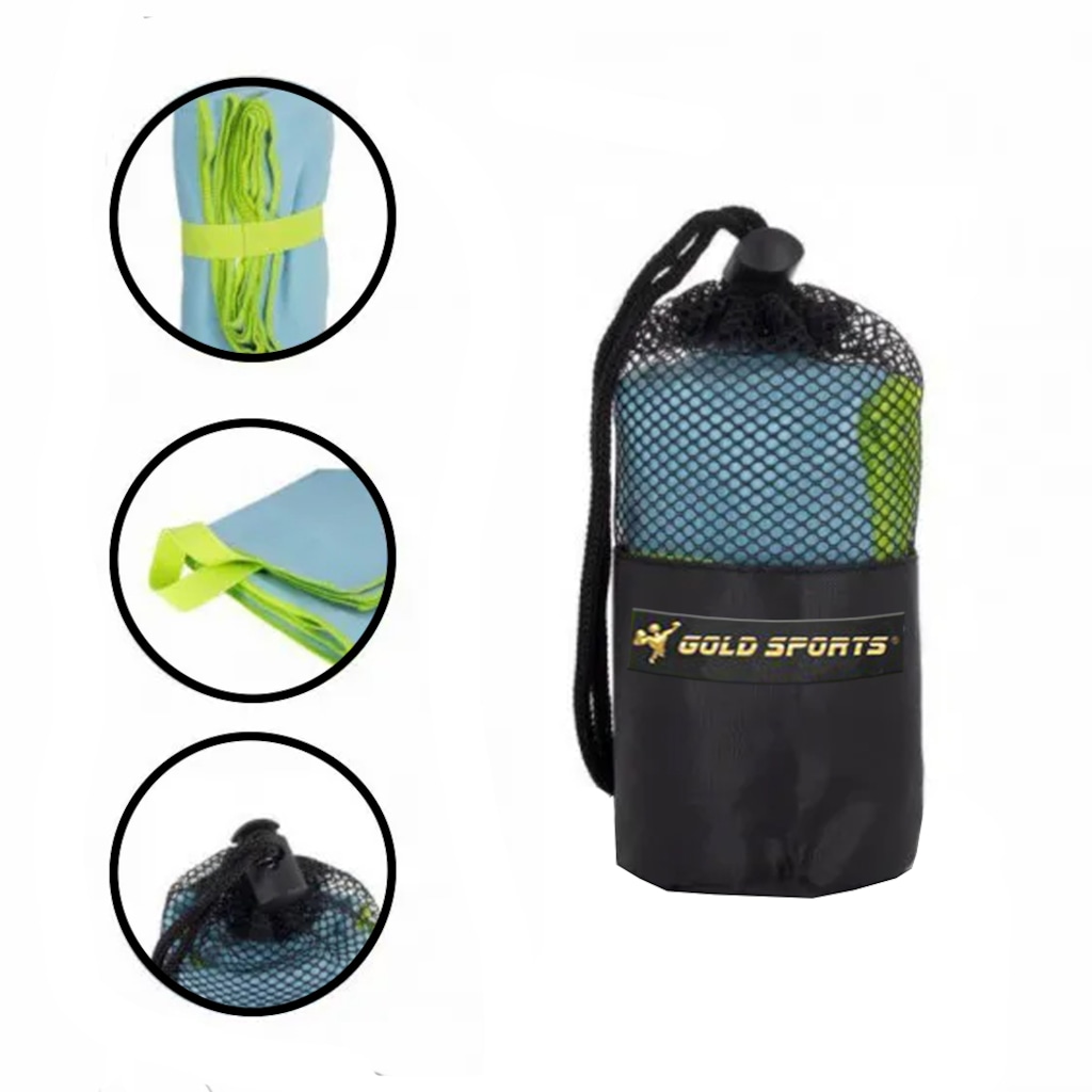Imagem 2 do produto Toalha de Microfibra Gold Sports Alta Absorção Travel Medium - 90x65cm