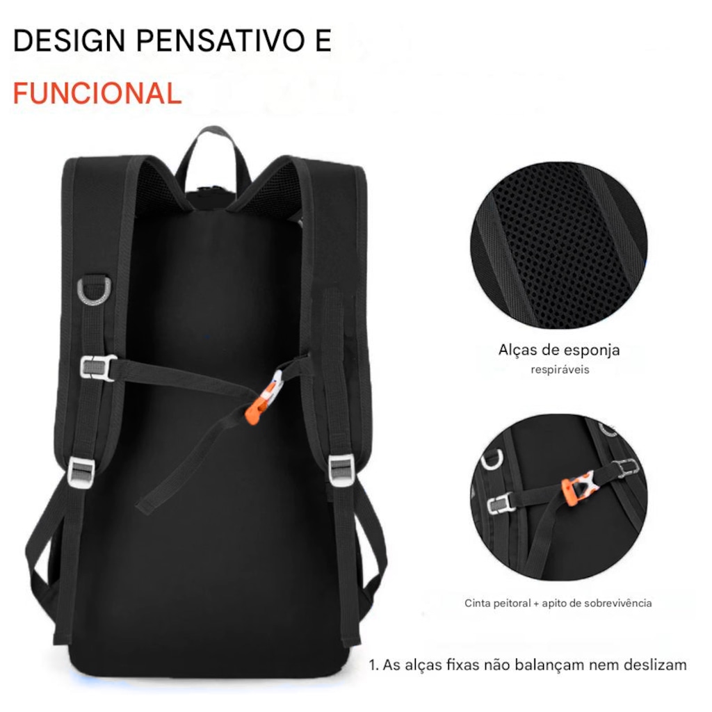 Imagem 2 do produto Mochila Esportiva Gold Sports Dobrável Camel Montanhismo A Prova De Água 35 Lts