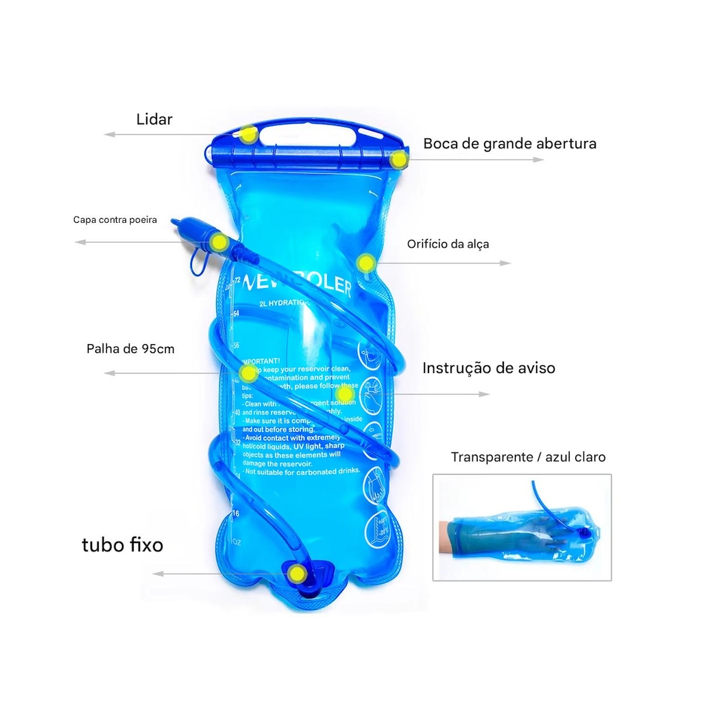 Imagem 2 do produto Bolsa De Hidratação Gold Sports Para Prática Esportiva 3.0 Litros