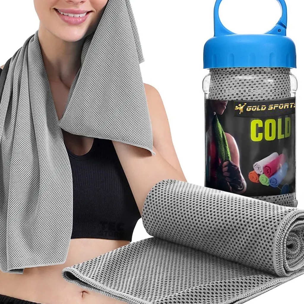 Imagem 2 do produto Toalha De Microfibra Gold Sports Ultra Refrescante Cool 88x29 Cms