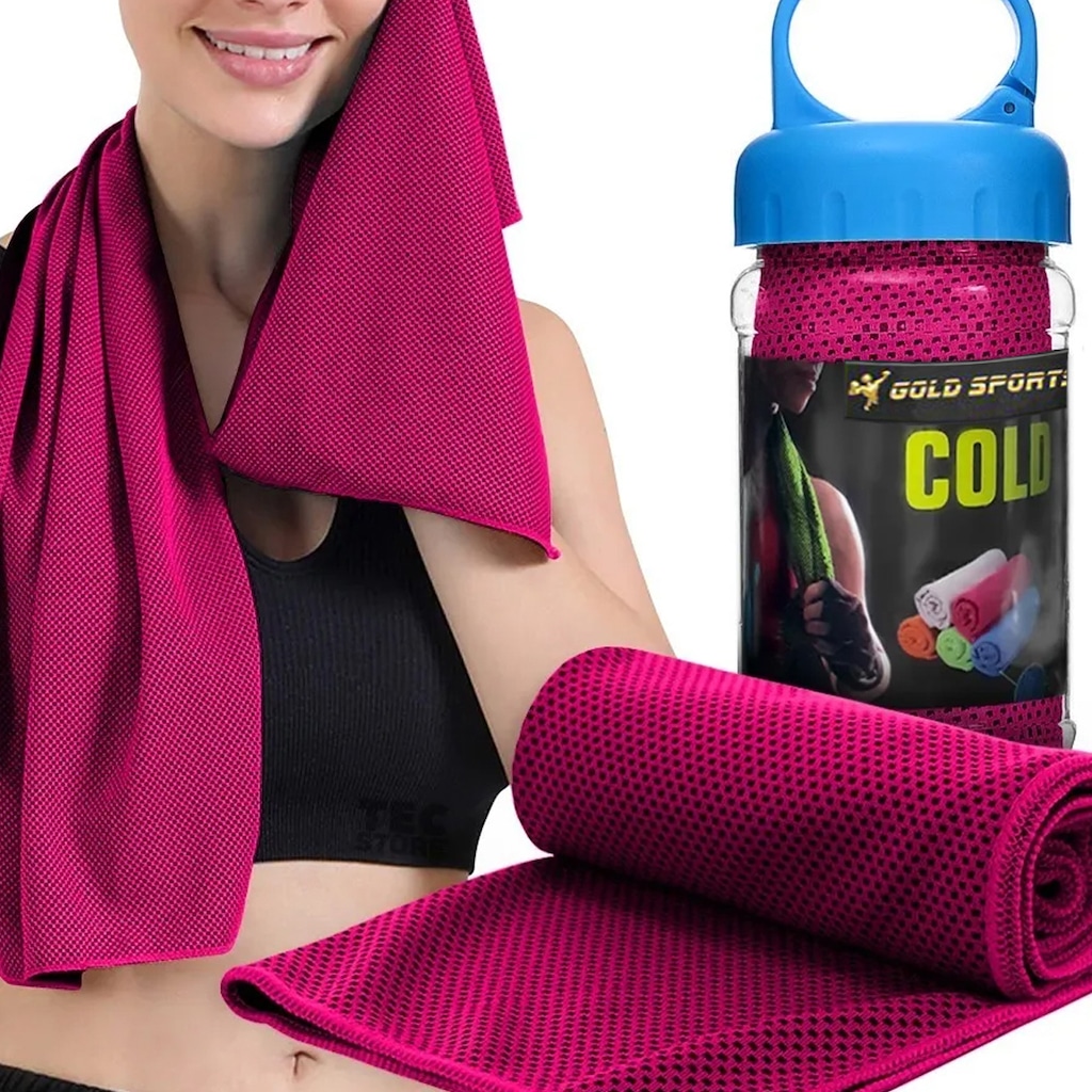 Imagem 2 do produto Toalha De Microfibra Gold Sports Ultra Refrescante Cool 88x29 Cms