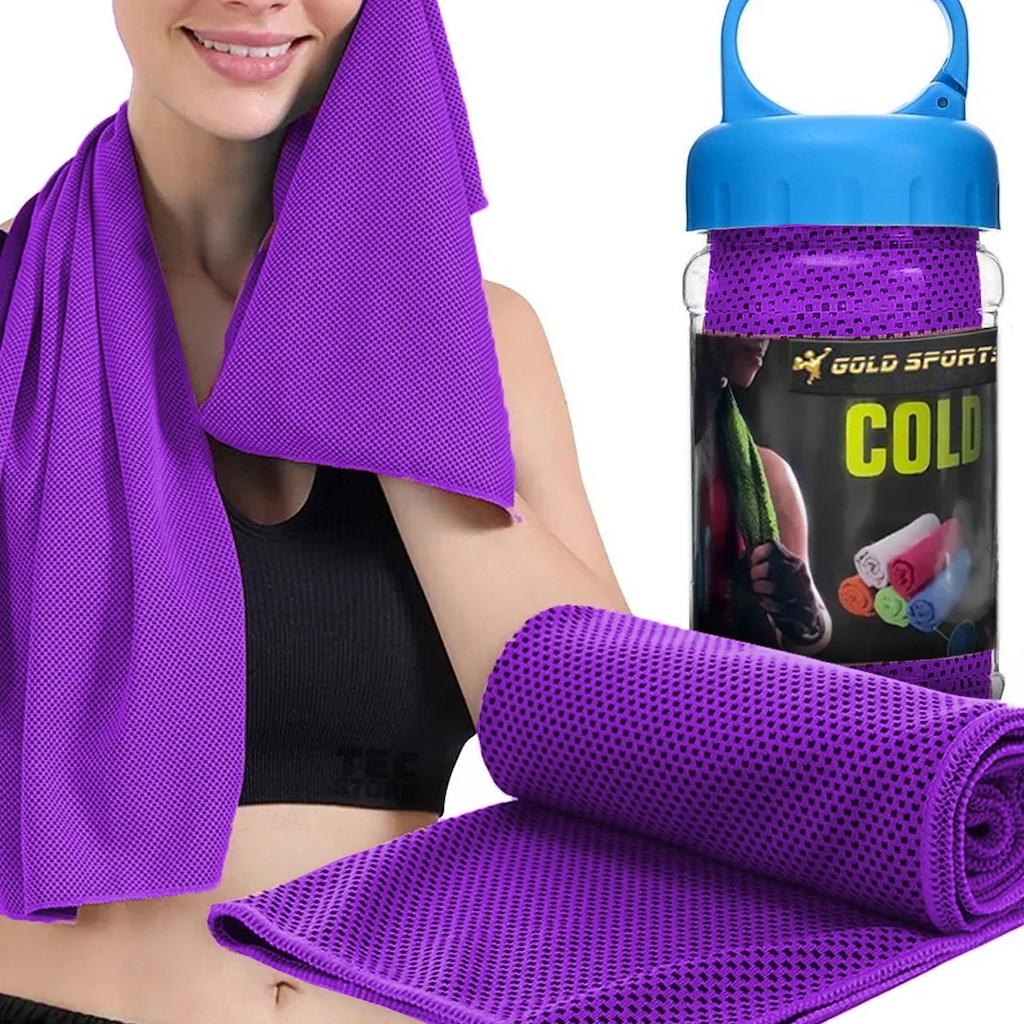 Imagem 2 do produto Toalha De Microfibra Gold Sports Ultra Refrescante Cool 88x29 Cms