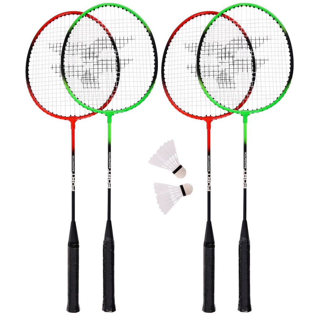 Imagem 2 do produto Kit de Badminton Fort 4 Raquetes 2 Petecas 1 Rede