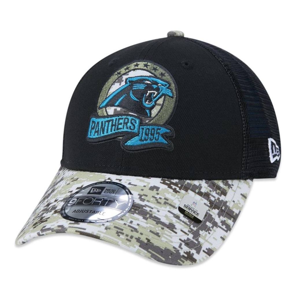 Imagem 5 do produto Boné Aba Curva New Era 940 Carolina Panthers NFL Salute to Service 22 - Adulto