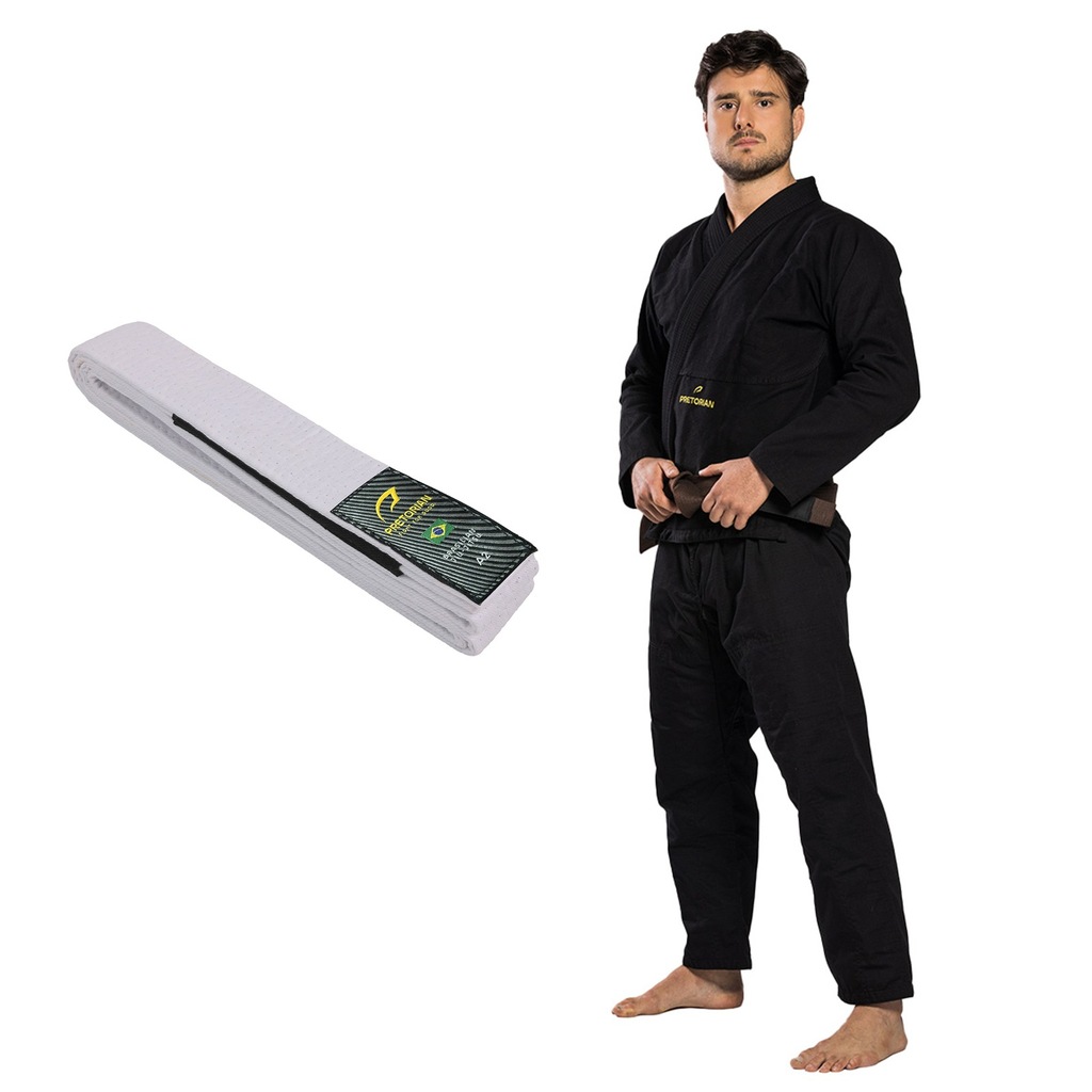 Imagem 1 do produto Kimono First Fight for Good 350G + Faixa Branca Pretorian - Adulto