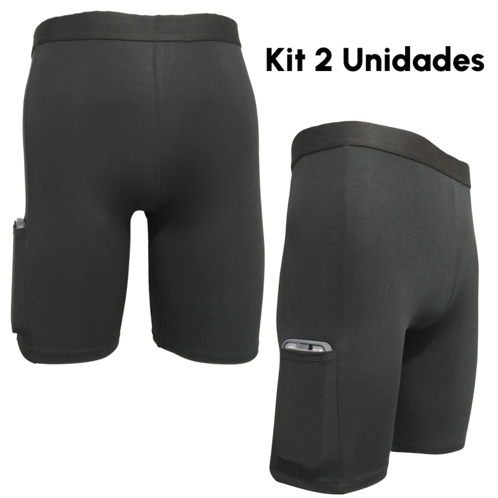 Imagem 3 do produto Bermuda Térmica Frishop Proteção UV Ciclista - 2 Unidades - Masculina
