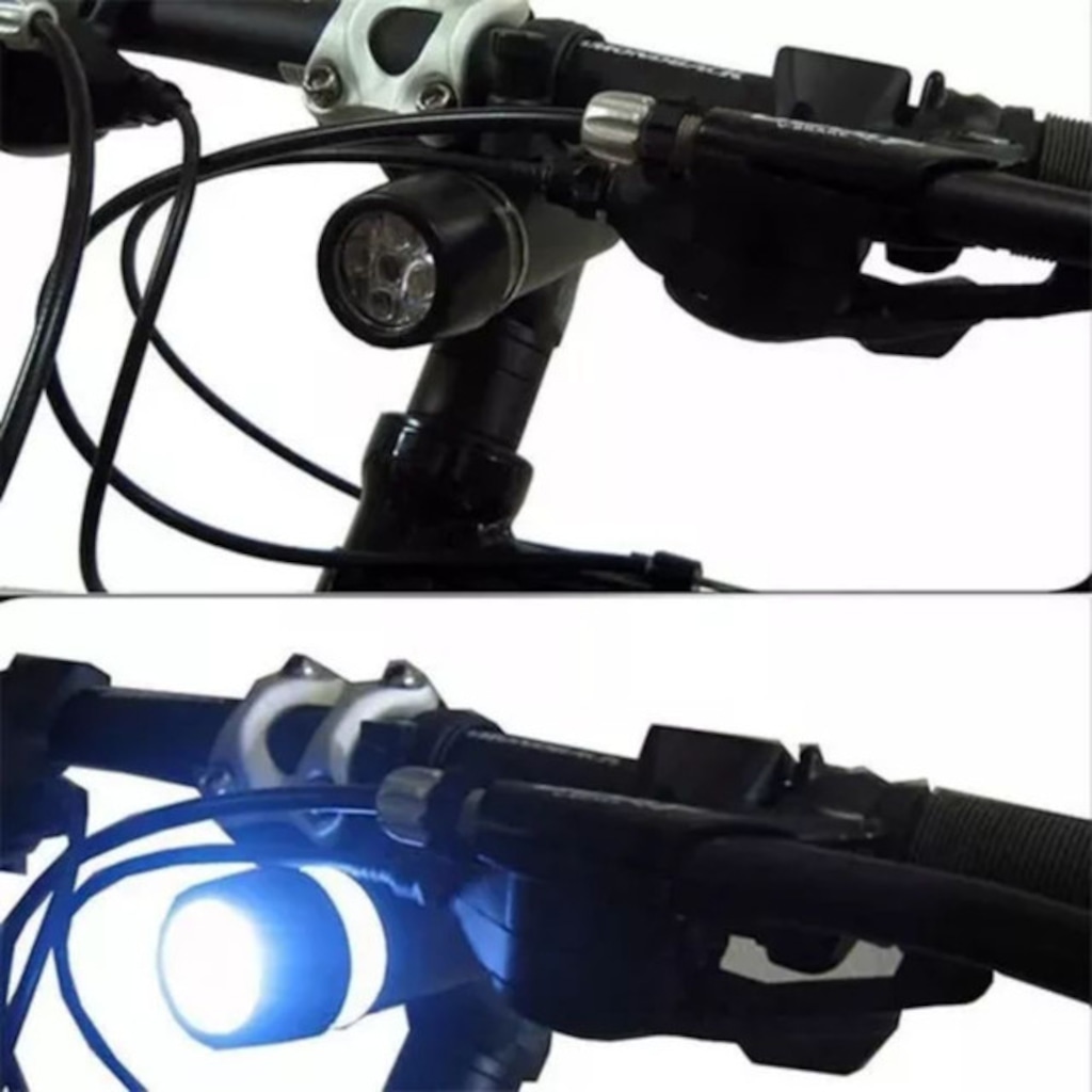 Imagem 3 do produto Kit Farol Lanterna LED DK Bike Bicicleta Traseira e Dianteira