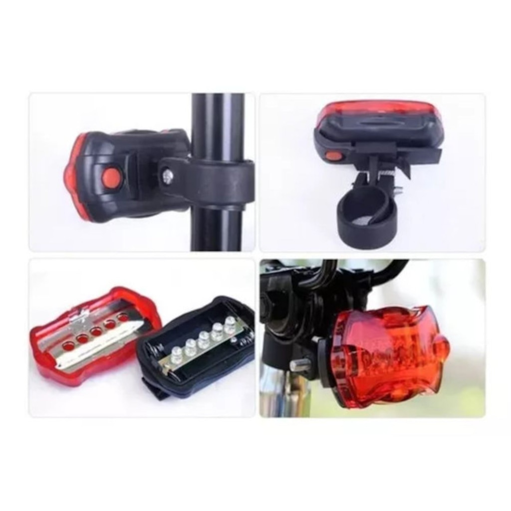 Imagem 4 do produto Kit Farol Lanterna LED DK Bike Bicicleta Traseira e Dianteira