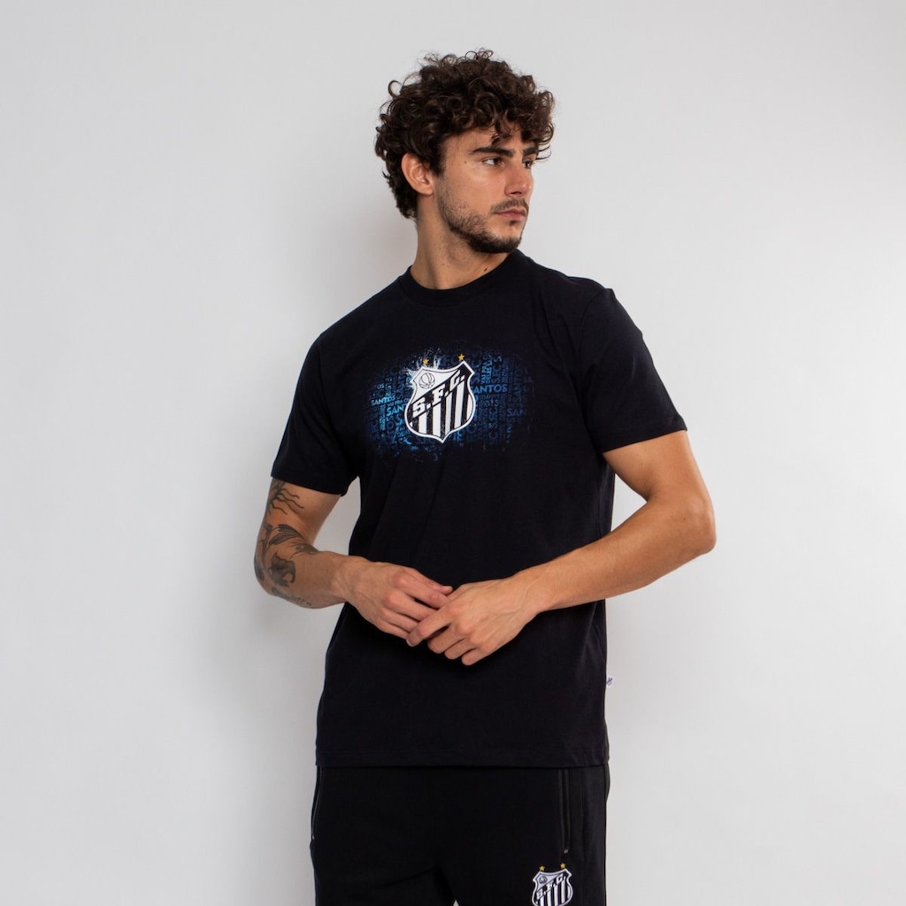 Imagem 2 do produto Camiseta do Santos Classica Surf CenterOficial Escudo - Masculina