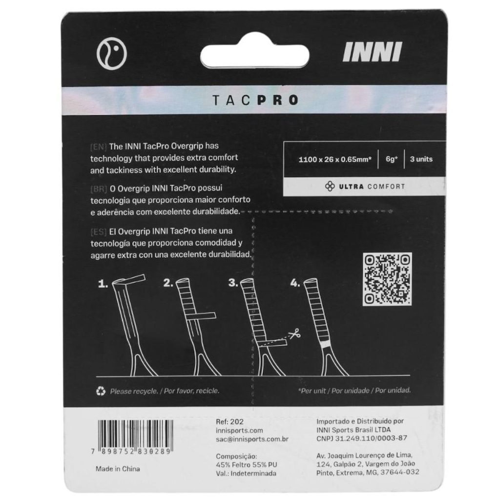 Imagem 3 do produto Overgrip Inni TacPro Com 03 Unidades