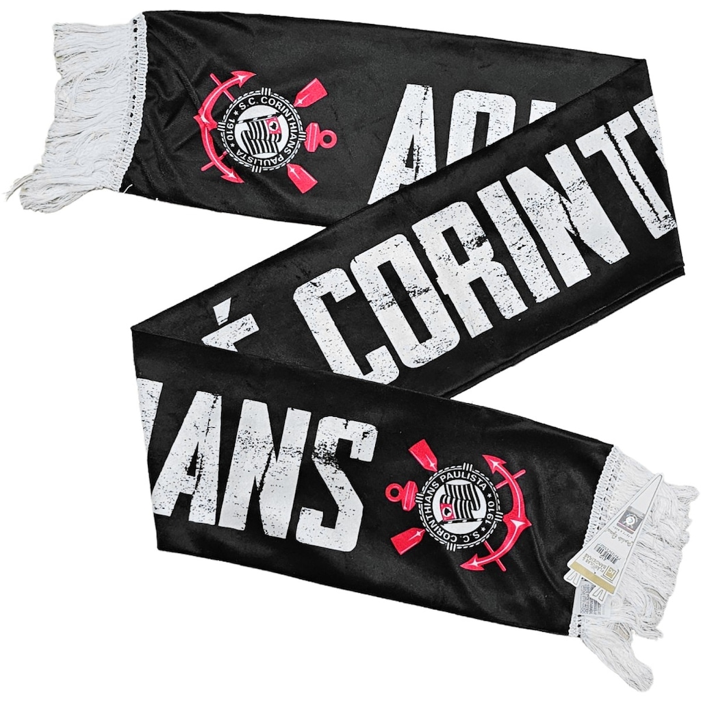 Imagem 2 do produto Cachecol Corinthians Cachecol Mania Aqui é Corinthians - Adulto