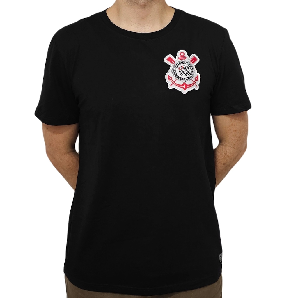 Imagem 3 do produto Camisa do Corinthians Masculino Coimbra Algodão Símbolo Bordado