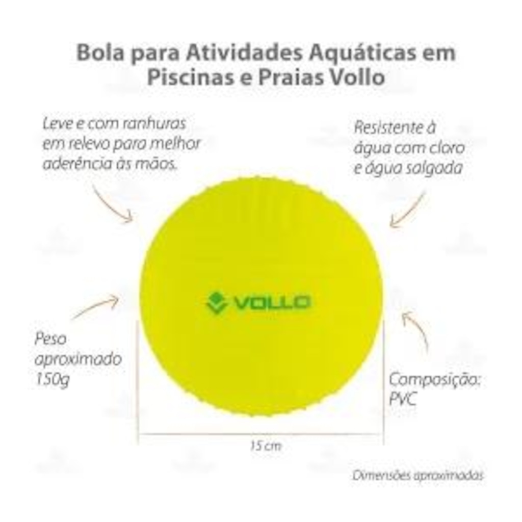 Imagem 2 do produto Mini Bola Vollo para Atividades Aquáticas em Piscinas e Praias