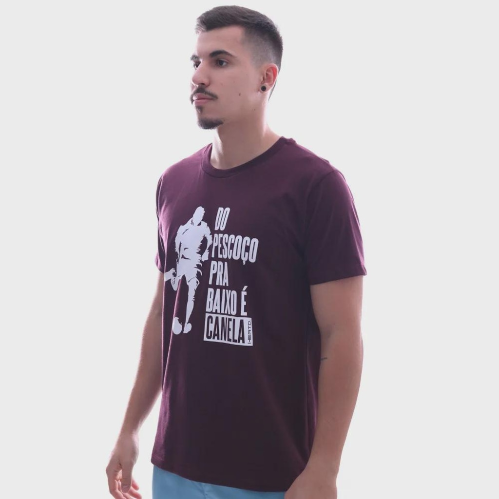 Imagem 2 do produto Camiseta Masculina Heatd Do Pescoço Pra Baixo é Canela