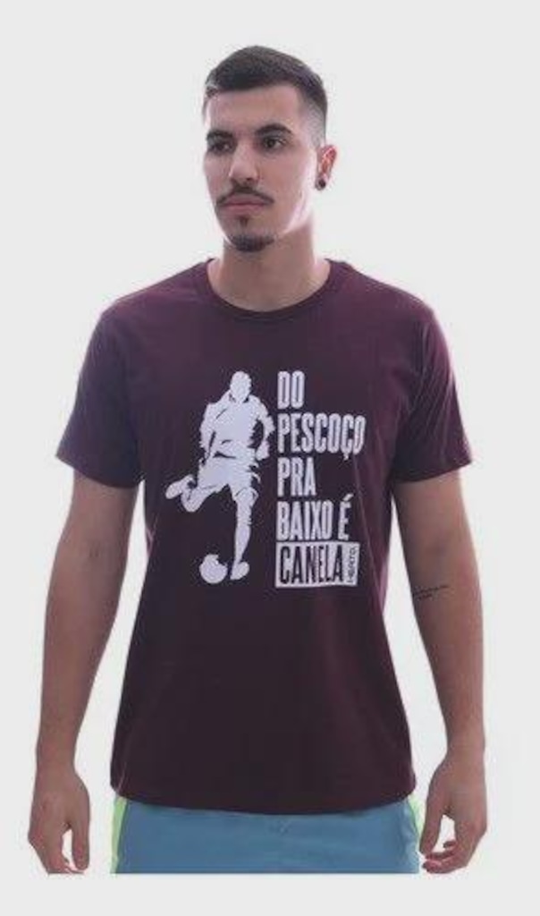 Imagem 4 do produto Camiseta Masculina Heatd Do Pescoço Pra Baixo é Canela