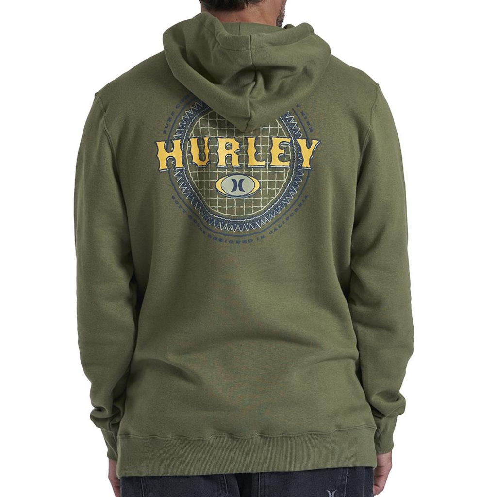 Imagem 2 do produto Blusão de Moletom Masculino Hurley Canguru Retro Waves
