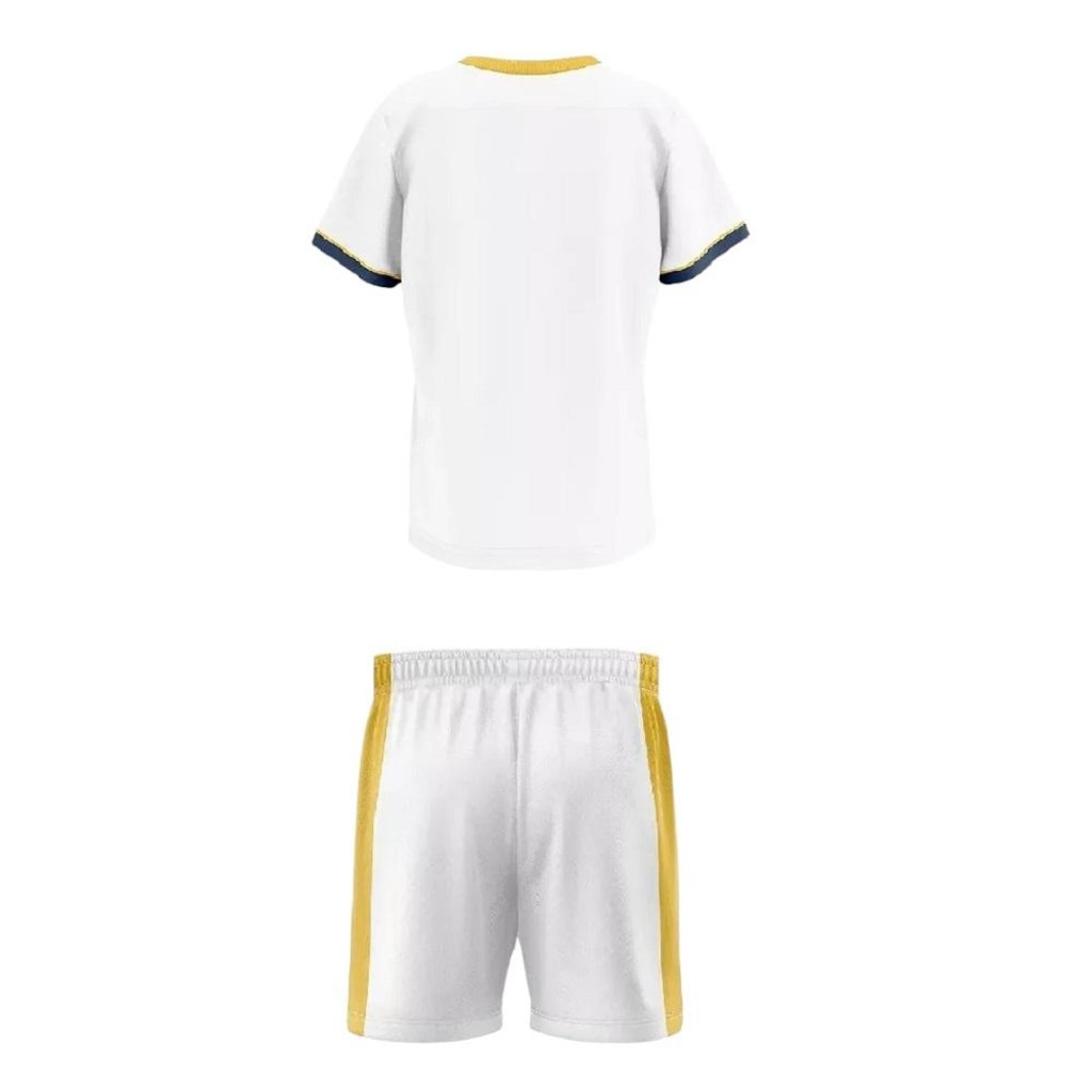 Imagem 2 do produto Kit Infantil Uniforme do Real Madrid Braziline Mini Craque