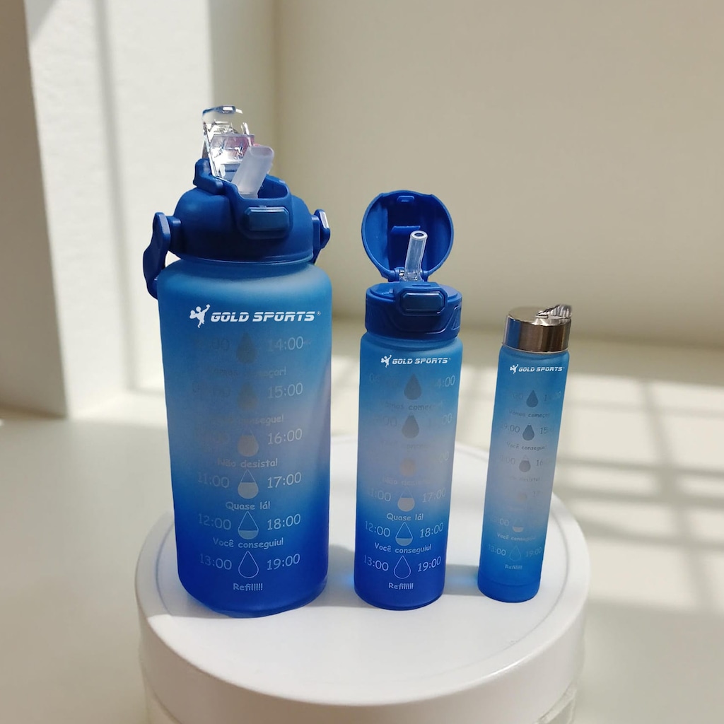 Imagem 3 do produto Kit 3 Garrafas Gold Sports Botton 2L-670 e 280 mls