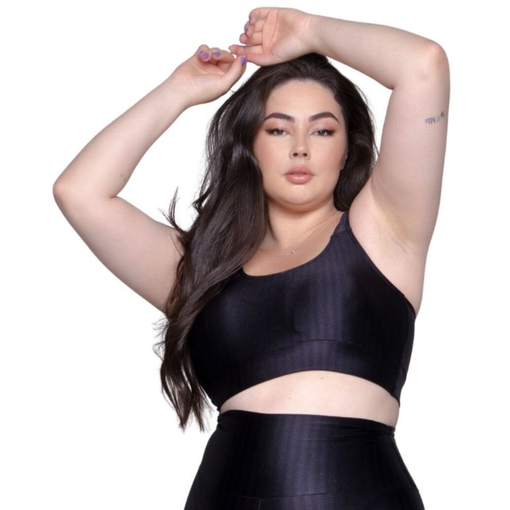 Imagem 3 do produto Top Fitness Plus Size New Zig 3D Vekyo com Bojo Removível