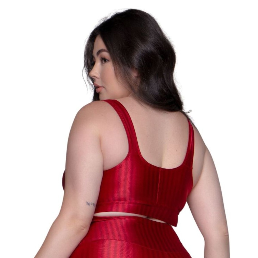 Imagem 2 do produto Top Fitness Plus Size New Zig 3D Vekyo com Bojo Removível