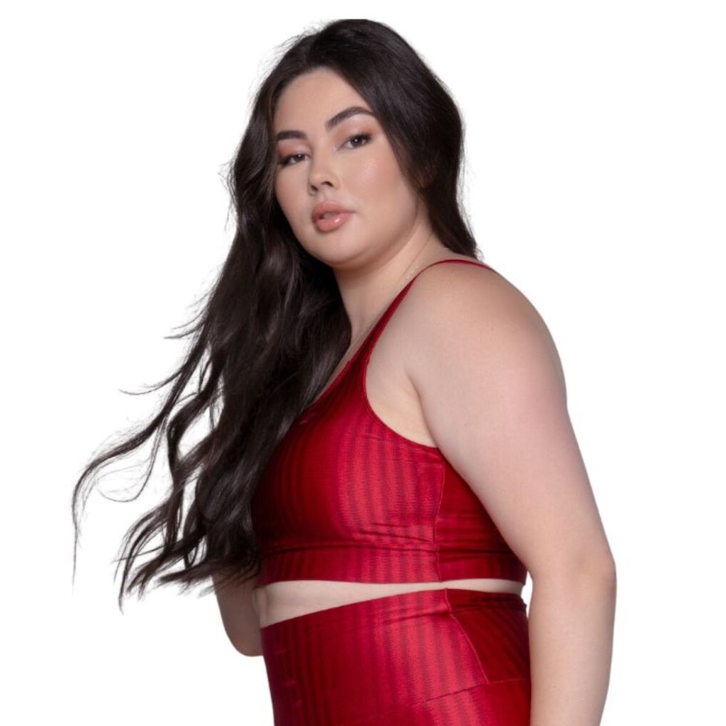 Imagem 3 do produto Top Fitness Plus Size New Zig 3D Vekyo com Bojo Removível