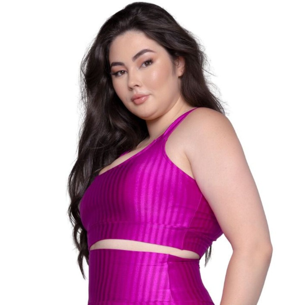 Imagem 3 do produto Top Fitness Plus Size New Zig 3D Vekyo com Bojo Removível