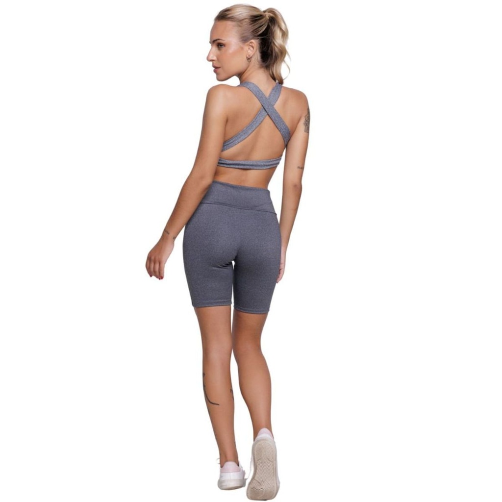 Imagem 2 do produto Conjunto Top com Bojo e Bermuda Vekyo Feminino