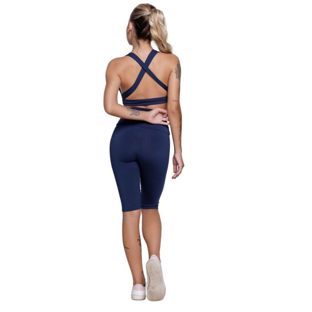 Imagem 2 do produto Conjunto Top bojo e Bermuda Ciclista Vekyo Feminino