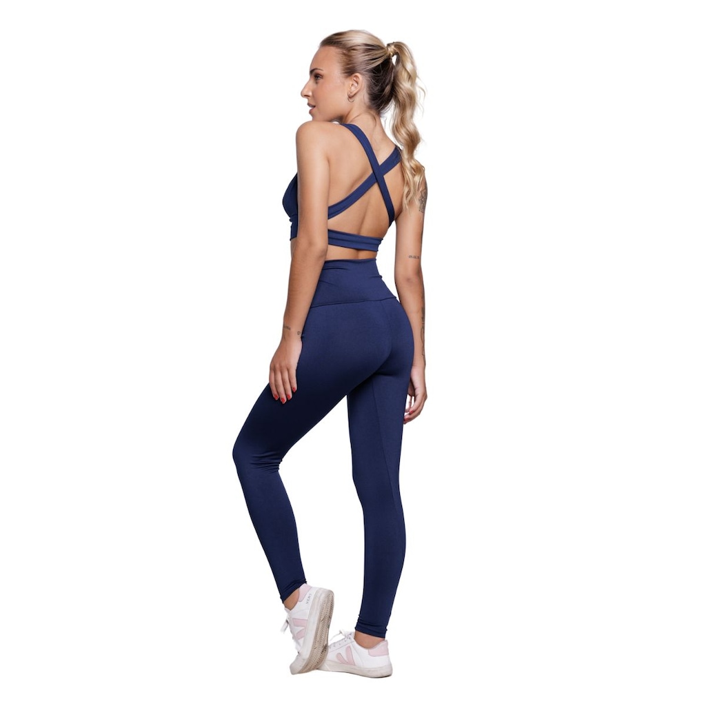 Imagem 2 do produto Conjunto Top bojo Costa Cruzada e Calça Suplex Vekyo Feminino