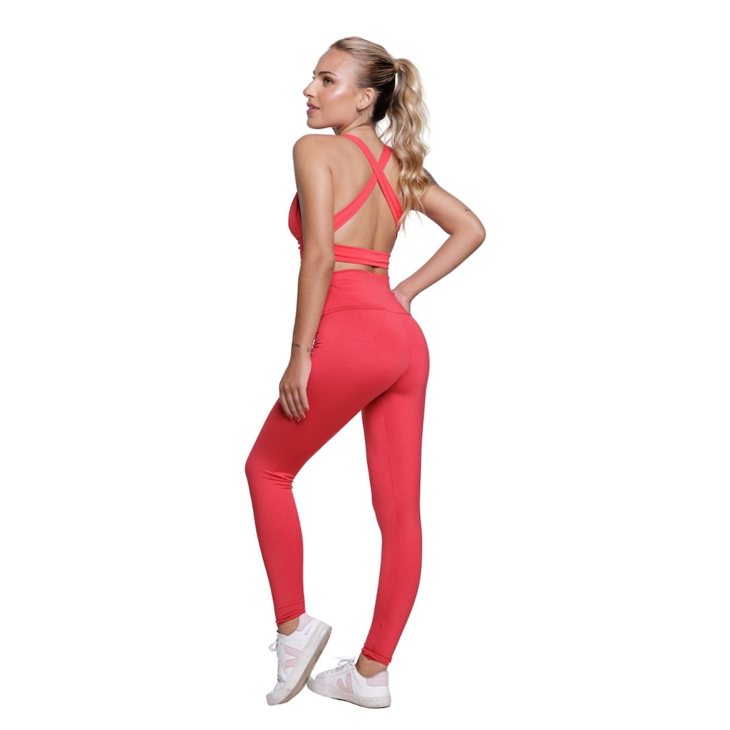 Imagem 2 do produto Conjunto Top bojo Costa Cruzada e Calça Suplex Vekyo Feminino