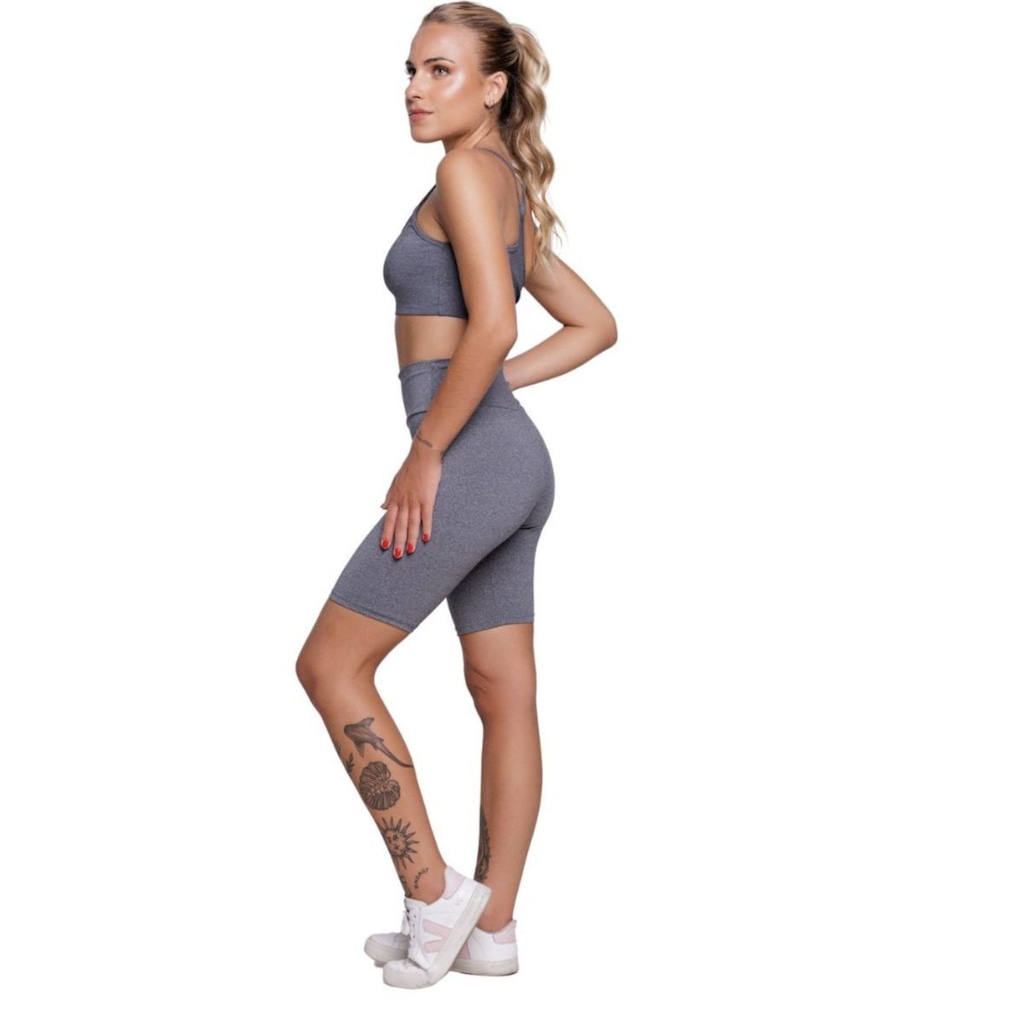Imagem 3 do produto Conjunto Bermuda Ciclista e Top Alça Fina Vekyo Feminino