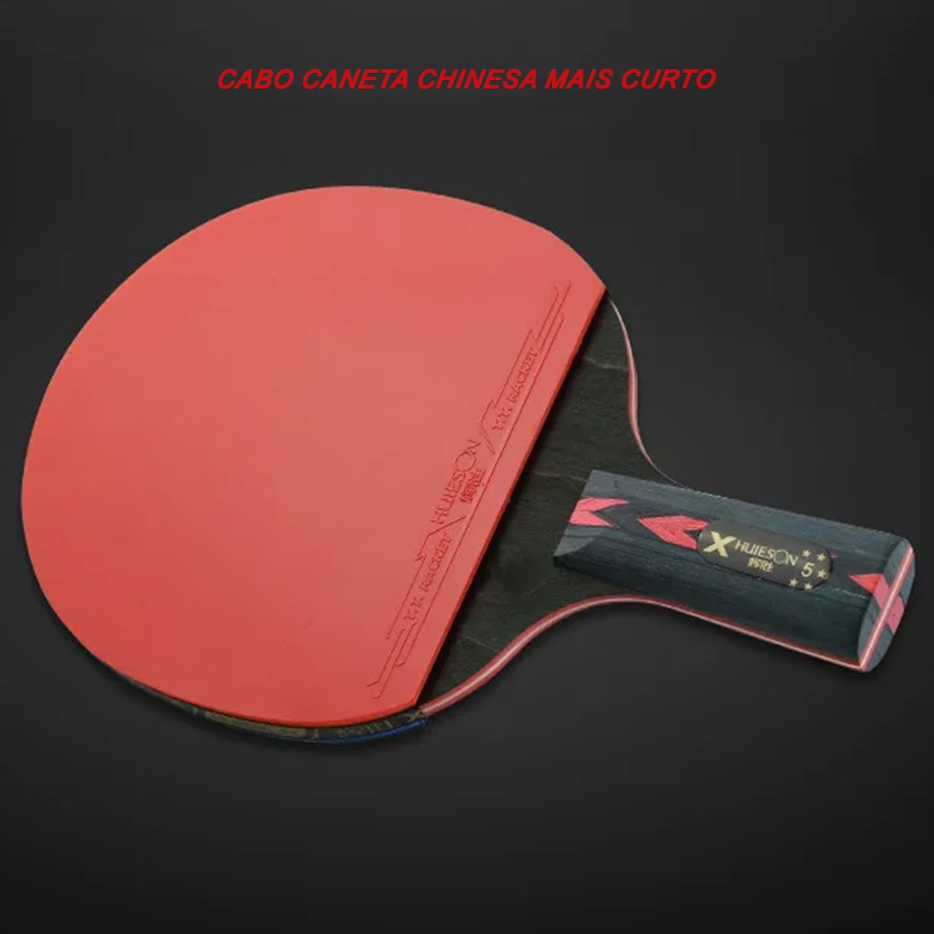 Imagem 5 do produto Kit Tênis Mesa Hueson Carbon-2 Raq Cabo Shorth 5 Estrelas 3 Bolas