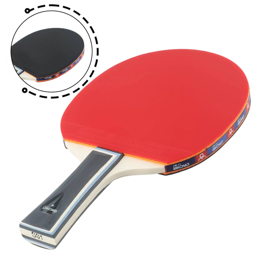 Imagem 4 do produto Kit Tênis de Mesa Boli -1 Raq 1 Estrela bolsa e 3 bolas - Gold Sports