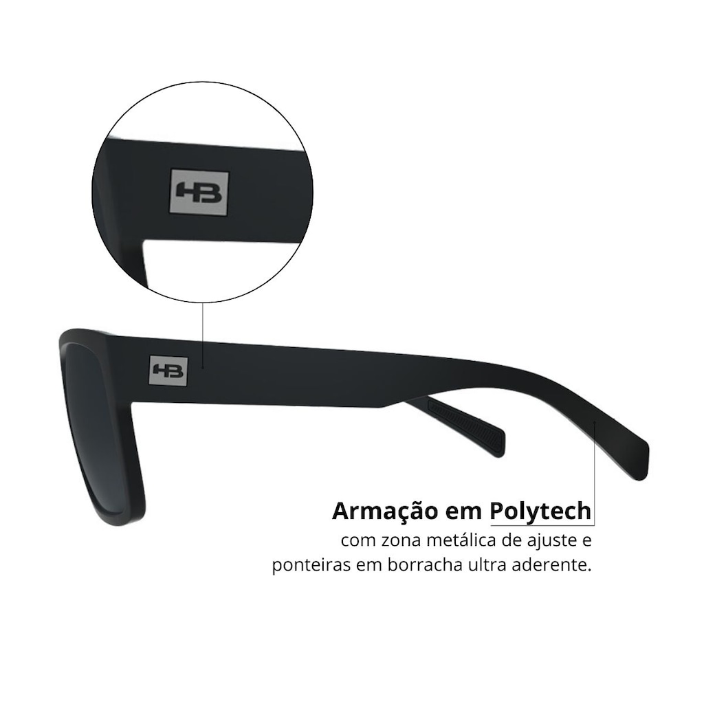 Imagem 3 do produto Óculos de sol Unissex HB Would 2.0 matte black