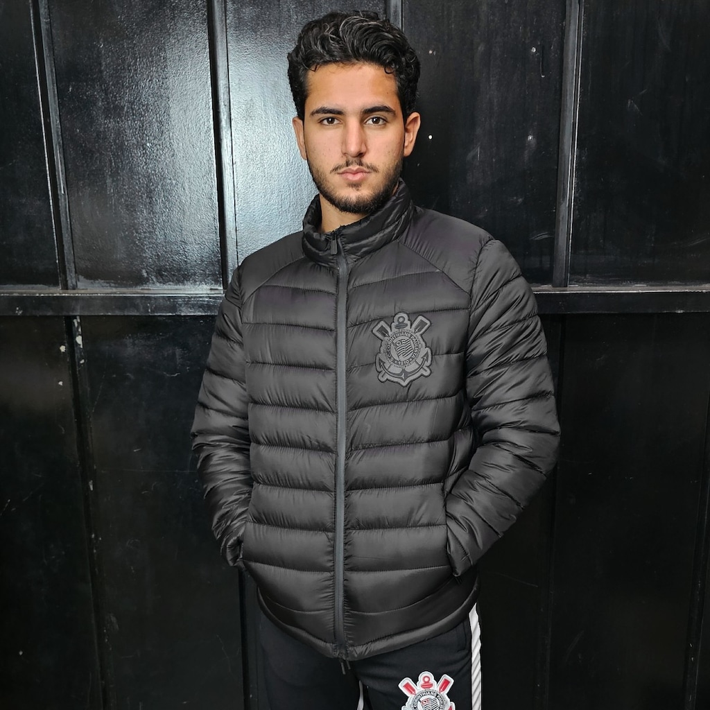 Imagem 2 do produto Jaqueta Puffer do Corinthians All Black Masculina