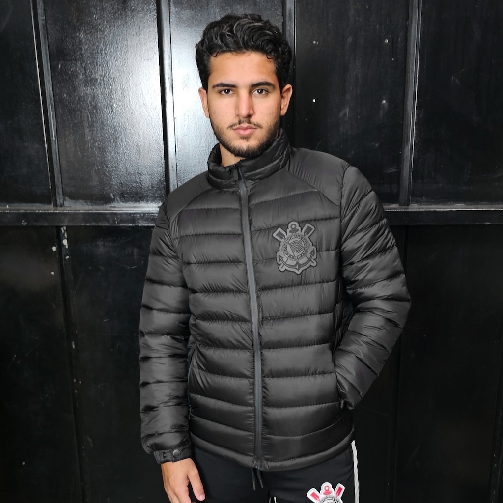 Imagem 3 do produto Jaqueta Puffer do Corinthians All Black Masculina
