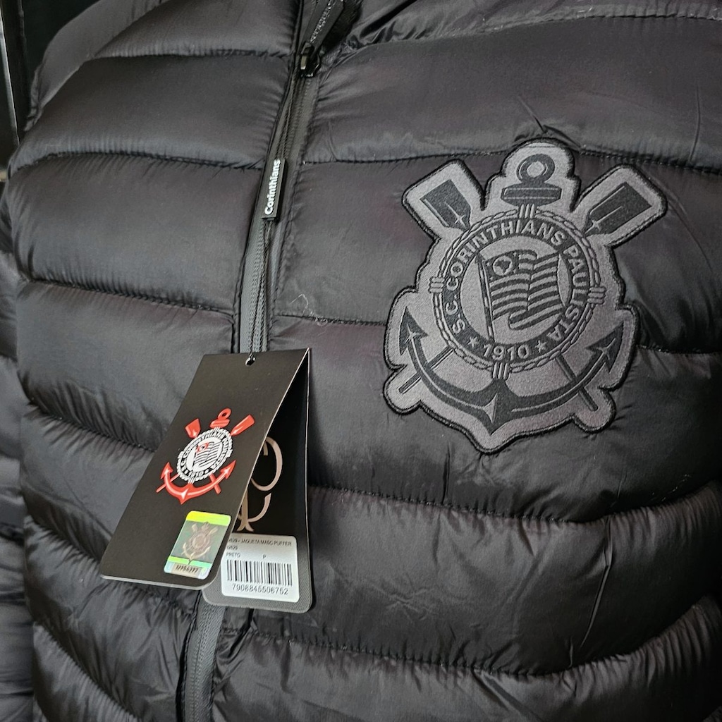 Imagem 4 do produto Jaqueta Puffer do Corinthians All Black Masculina