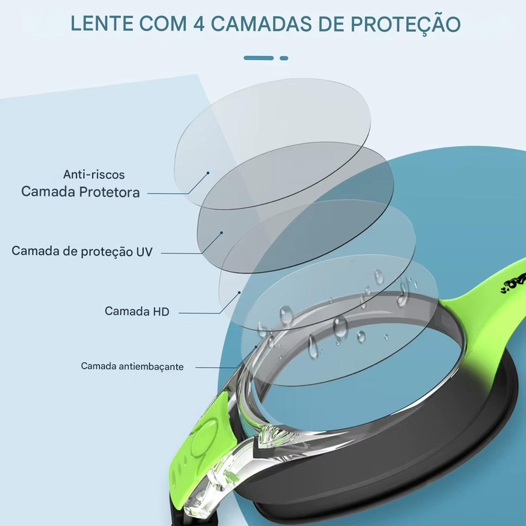 Imagem 2 do produto Óculos de Natação Gold Sports Kids Little Bubble - Adulto