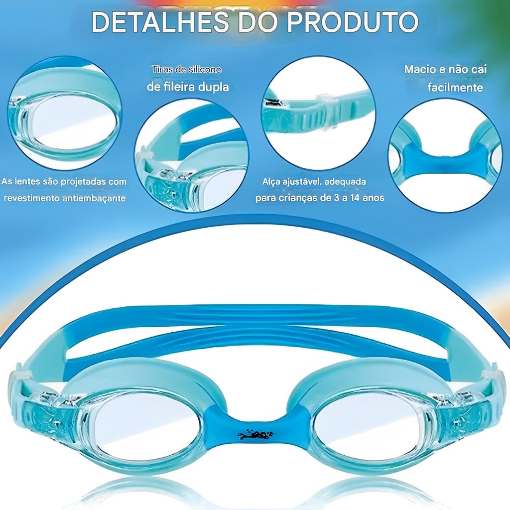Imagem 2 do produto Óculos de Natação Gold Sports Kids Little Bubble - Adulto