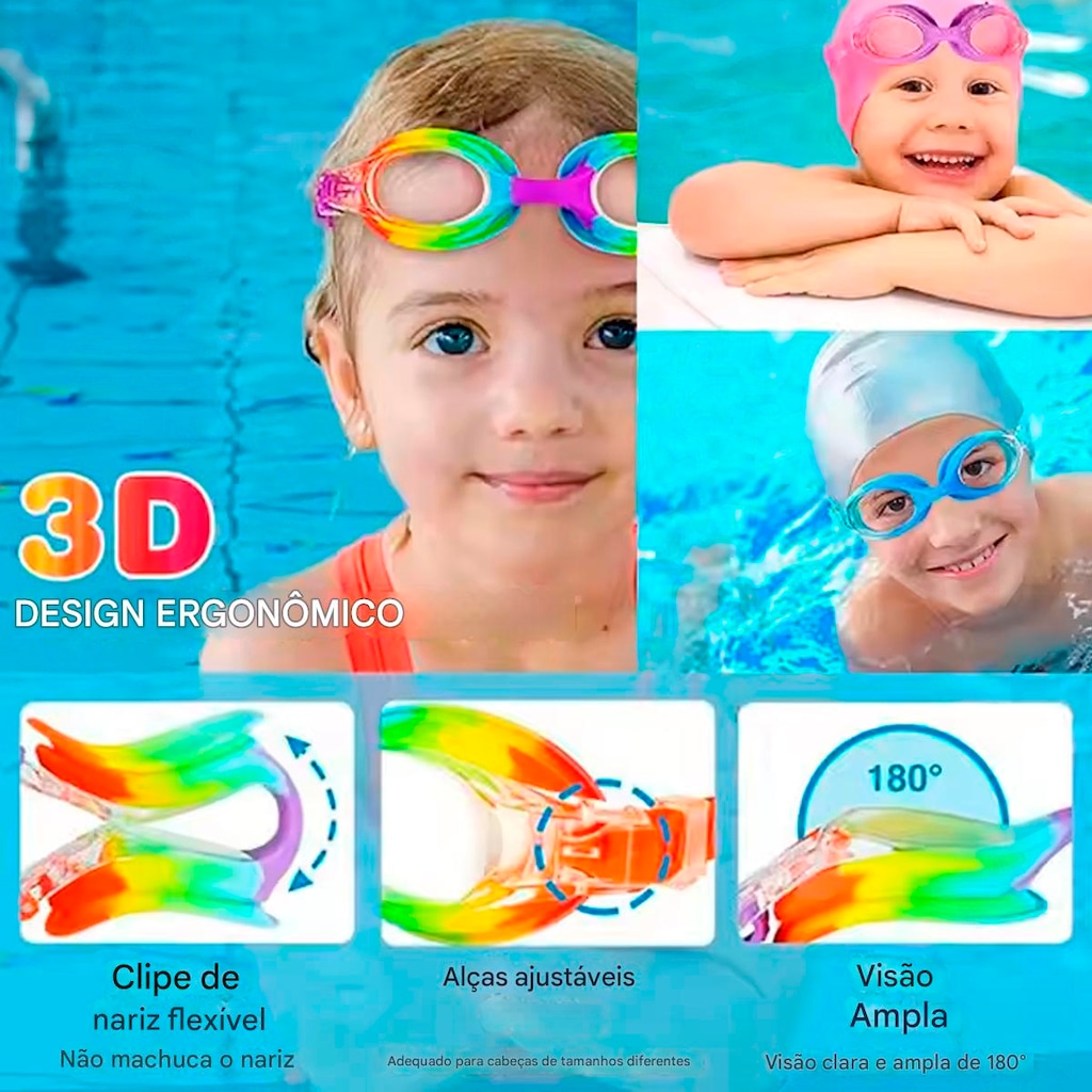 Imagem 2 do produto Óculos de Natação Gold Sports Kids Little Bubble - Adulto