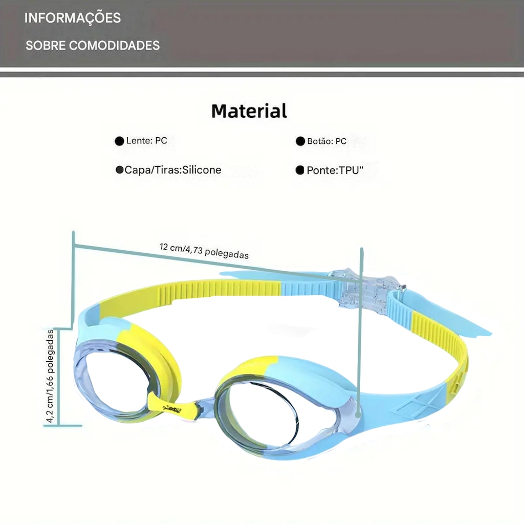 Imagem 2 do produto Óculos de Natação Gold Sports Confort Premium 6.0 High Definition - Infantil