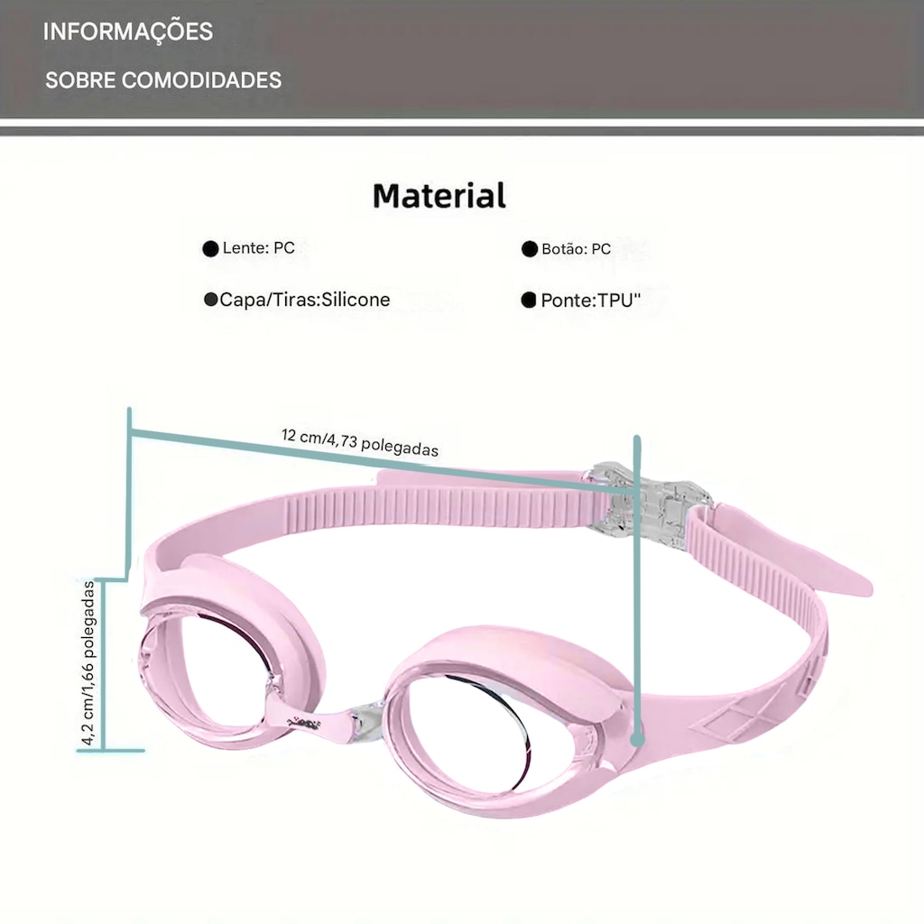 Imagem 2 do produto Óculos de Natação Gold Sports Confort Premium 6.0 High Definition - Infantil