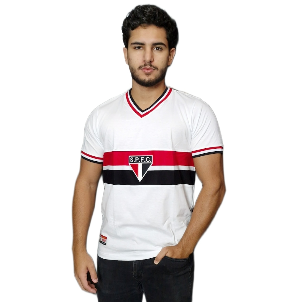 Imagem 4 do produto Camisa do São Paulo Retrô 1969 Branca Retrô Mania Masculino