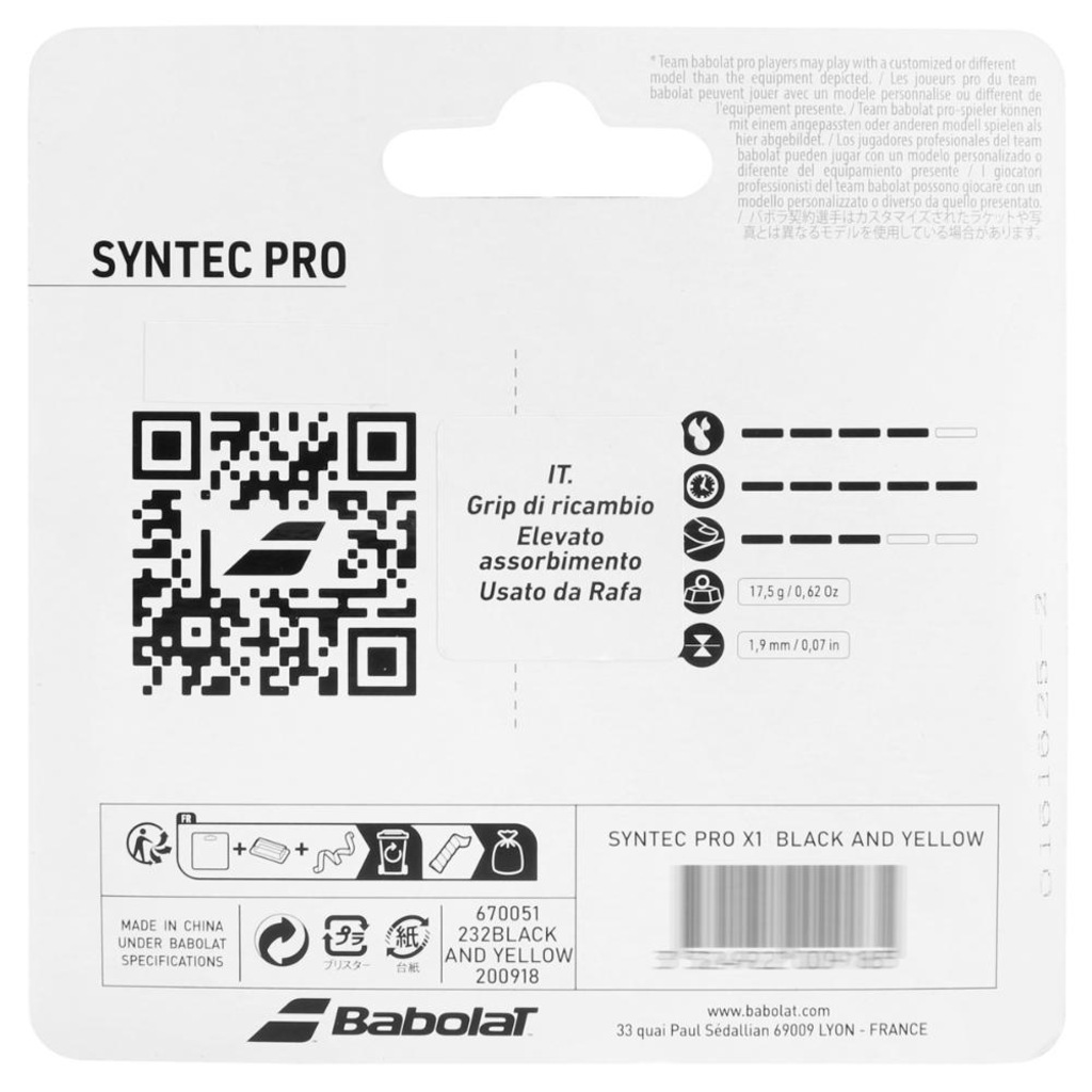 Imagem 3 do produto Cushion Grip Babolat Syntec Pro Feel