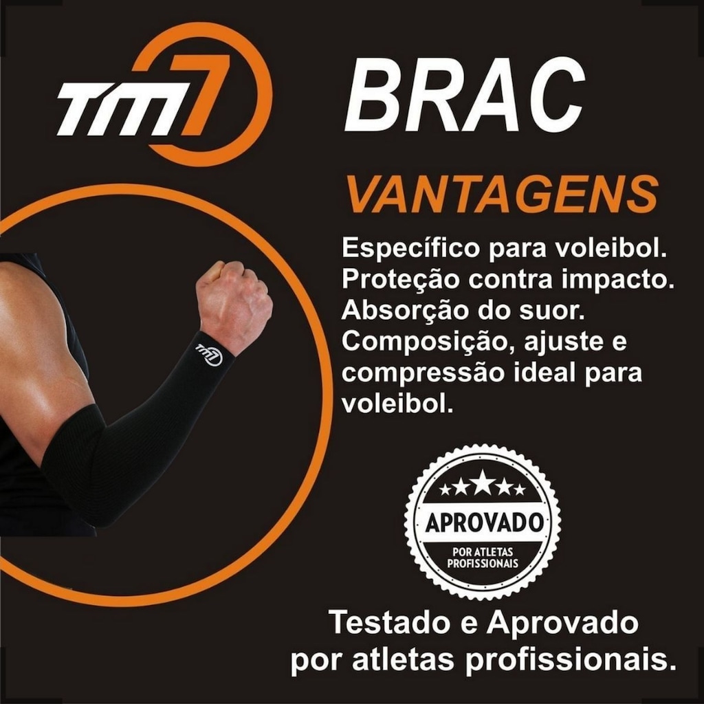 Imagem 3 do produto Manguito Para Vôlei Brac7 Longo Tm7