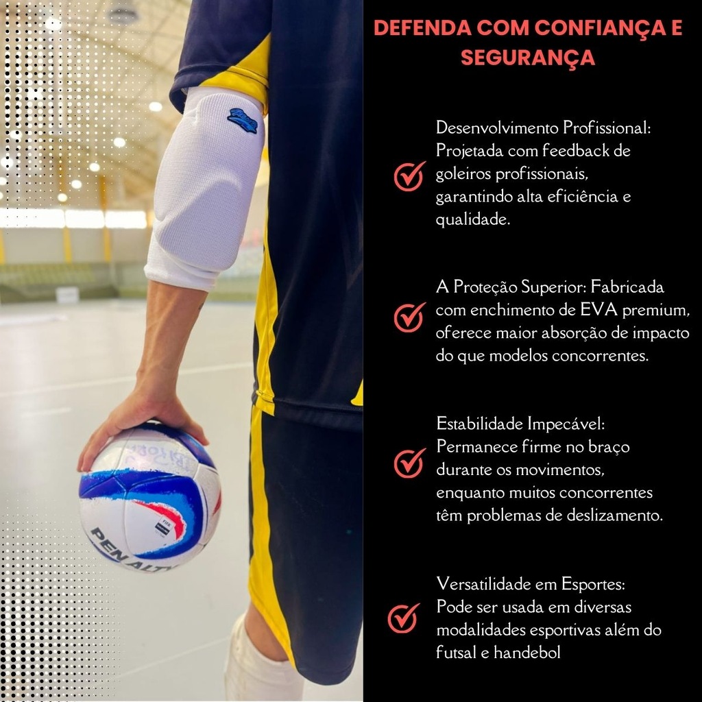 Imagem 3 do produto Cotoveleira de Futsal Rehr Evolution Adulto